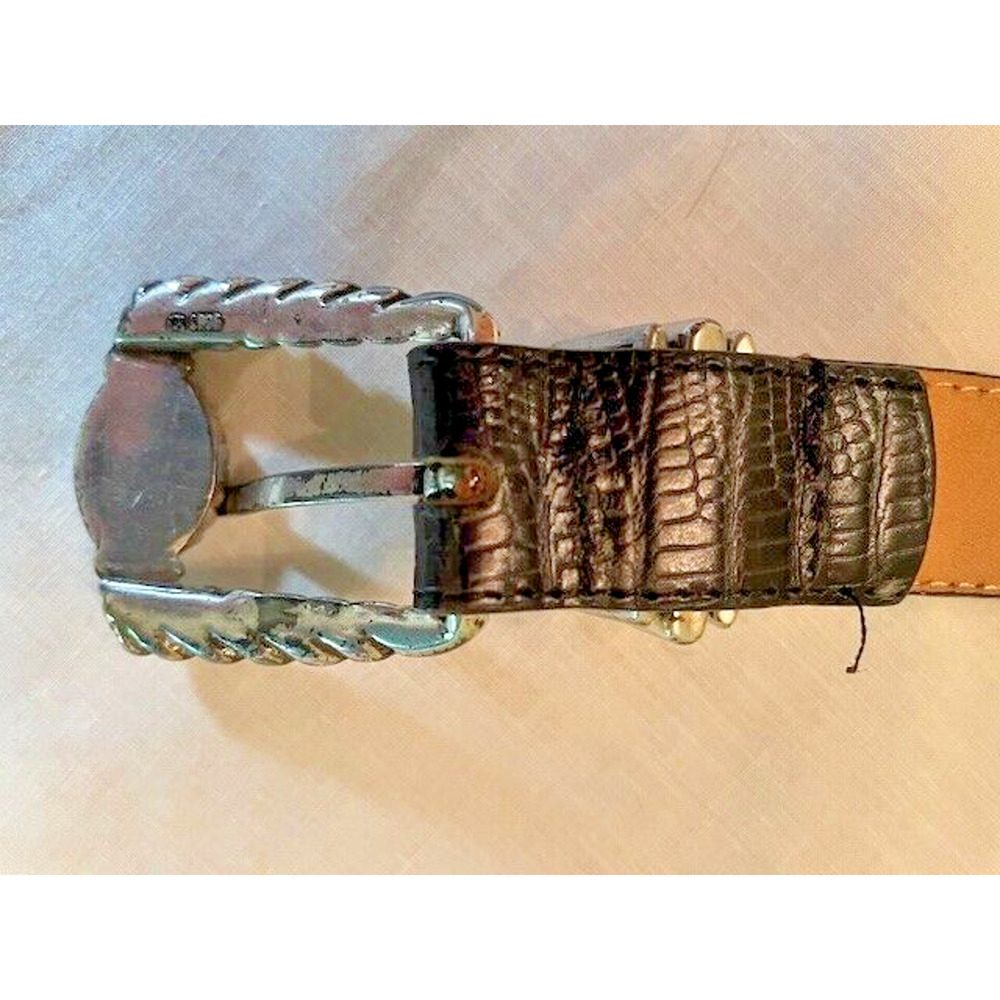 Vintage Brighton Museum Collection Womens Black Belt L37803 size L 40" Length - Picture 3 of 9